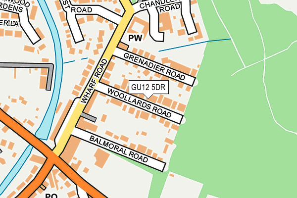 GU12 5DR map - OS OpenMap – Local (Ordnance Survey)