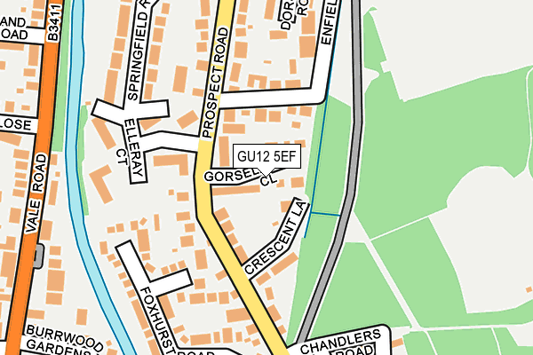 GU12 5EF map - OS OpenMap – Local (Ordnance Survey)
