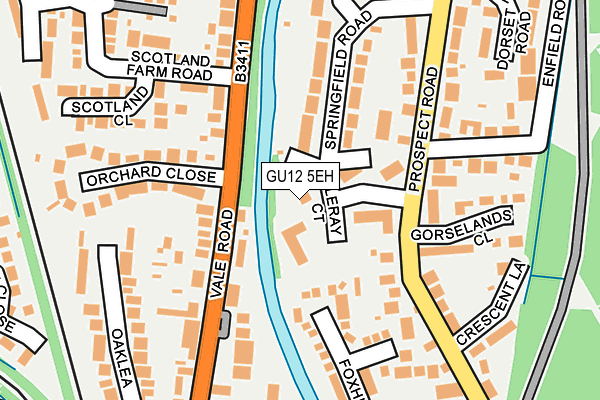 GU12 5EH map - OS OpenMap – Local (Ordnance Survey)