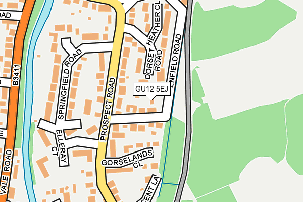 GU12 5EJ map - OS OpenMap – Local (Ordnance Survey)