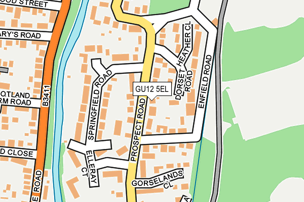 GU12 5EL map - OS OpenMap – Local (Ordnance Survey)
