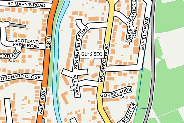 GU12 5EQ map - OS OpenMap – Local (Ordnance Survey)