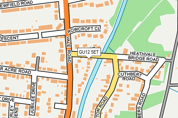 GU12 5ET map - OS OpenMap – Local (Ordnance Survey)