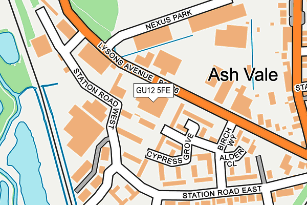 GU12 5FE map - OS OpenMap – Local (Ordnance Survey)