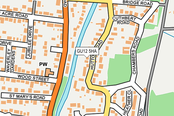 GU12 5HA map - OS OpenMap – Local (Ordnance Survey)