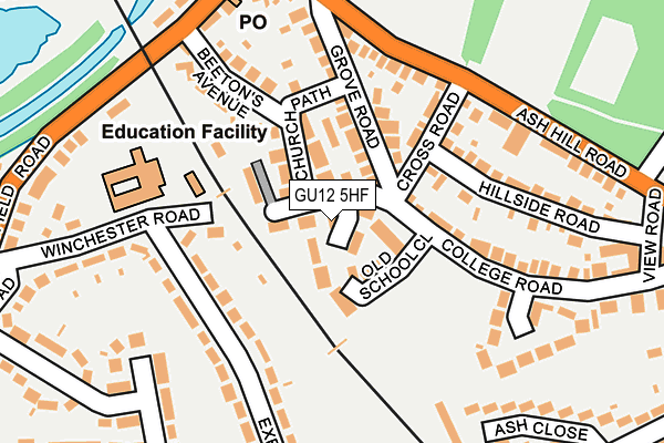 GU12 5HF map - OS OpenMap – Local (Ordnance Survey)