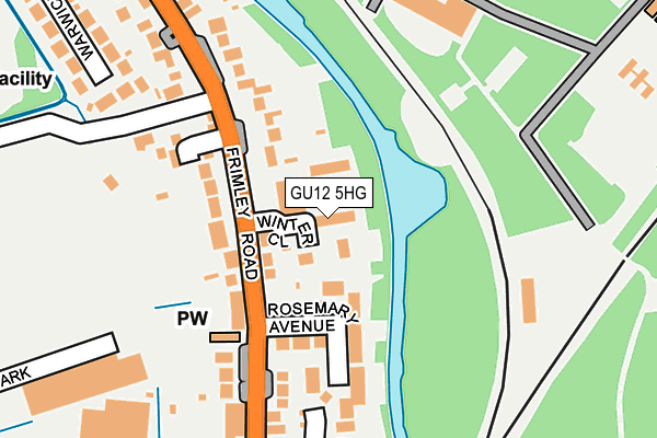 GU12 5HG map - OS OpenMap – Local (Ordnance Survey)