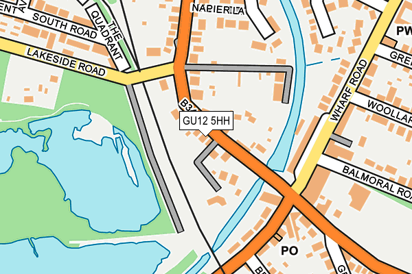 GU12 5HH map - OS OpenMap – Local (Ordnance Survey)