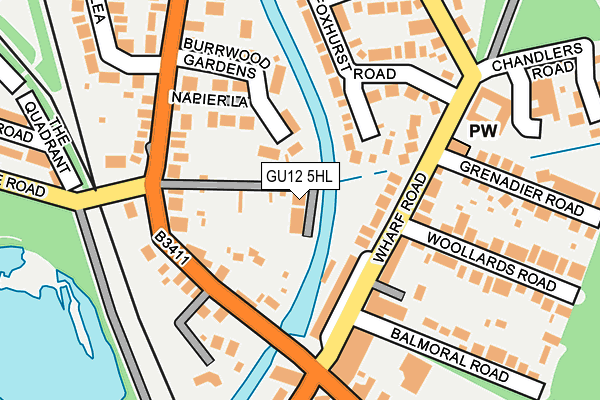 GU12 5HL map - OS OpenMap – Local (Ordnance Survey)
