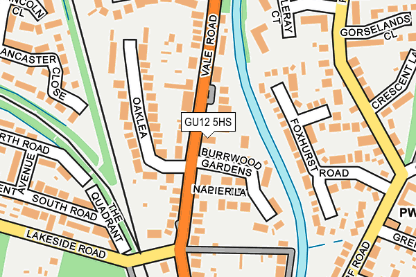 GU12 5HS map - OS OpenMap – Local (Ordnance Survey)