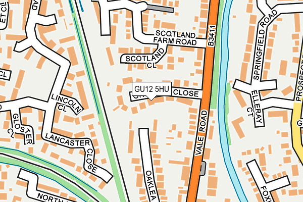 GU12 5HU map - OS OpenMap – Local (Ordnance Survey)