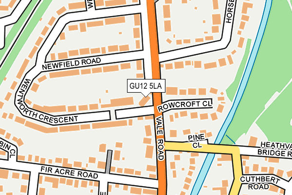 GU12 5LA map - OS OpenMap – Local (Ordnance Survey)