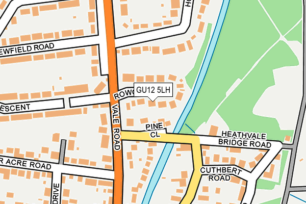 GU12 5LH map - OS OpenMap – Local (Ordnance Survey)