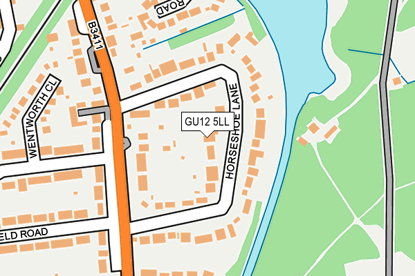 GU12 5LL map - OS OpenMap – Local (Ordnance Survey)