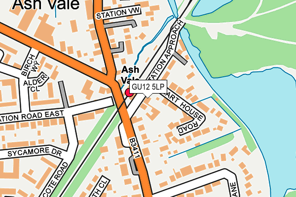 GU12 5LP map - OS OpenMap – Local (Ordnance Survey)