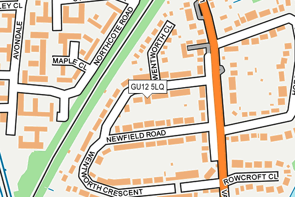 GU12 5LQ map - OS OpenMap – Local (Ordnance Survey)