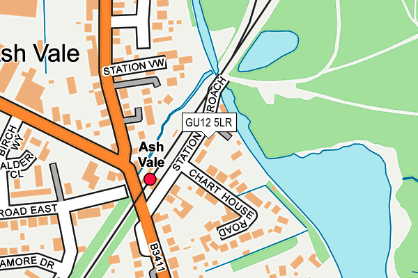 GU12 5LR map - OS OpenMap – Local (Ordnance Survey)