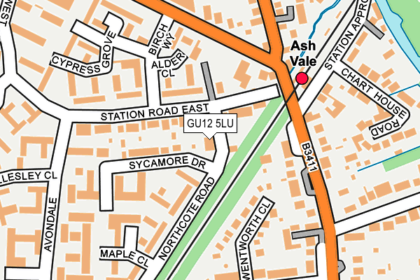 GU12 5LU map - OS OpenMap – Local (Ordnance Survey)