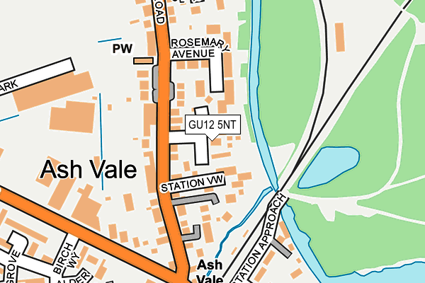 GU12 5NT map - OS OpenMap – Local (Ordnance Survey)