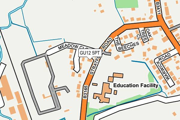 GU12 5PT map - OS OpenMap – Local (Ordnance Survey)