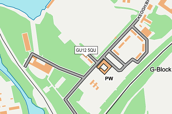 GU12 5QU map - OS OpenMap – Local (Ordnance Survey)