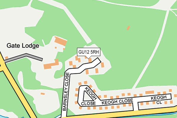 GU12 5RH map - OS OpenMap – Local (Ordnance Survey)