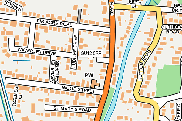 GU12 5RP map - OS OpenMap – Local (Ordnance Survey)