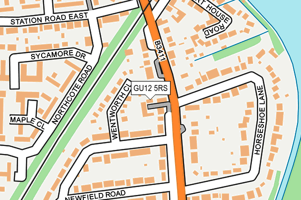 GU12 5RS map - OS OpenMap – Local (Ordnance Survey)