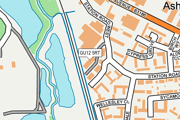 GU12 5RT map - OS OpenMap – Local (Ordnance Survey)