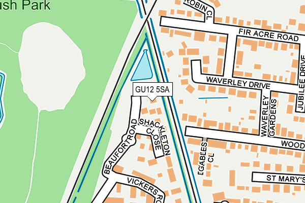 GU12 5SA map - OS OpenMap – Local (Ordnance Survey)