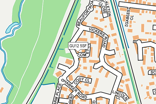 GU12 5SF map - OS OpenMap – Local (Ordnance Survey)