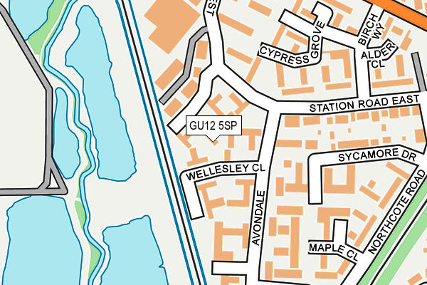 GU12 5SP map - OS OpenMap – Local (Ordnance Survey)