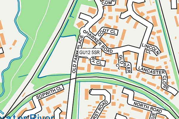 GU12 5SR map - OS OpenMap – Local (Ordnance Survey)