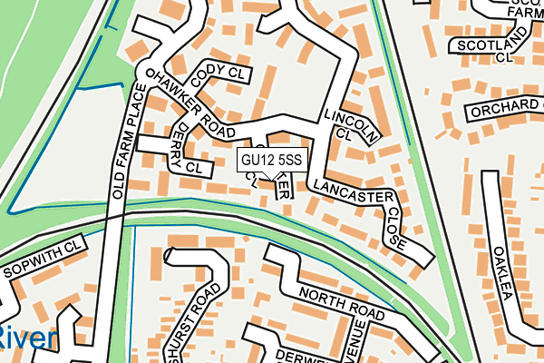 GU12 5SS map - OS OpenMap – Local (Ordnance Survey)