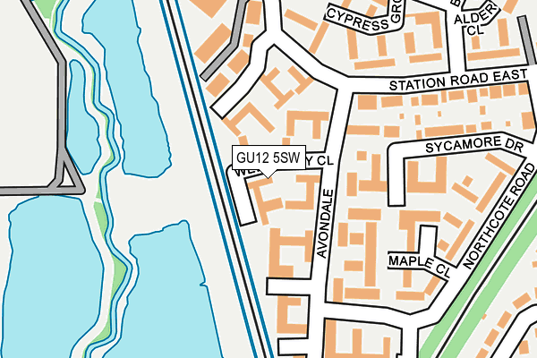 GU12 5SW map - OS OpenMap – Local (Ordnance Survey)