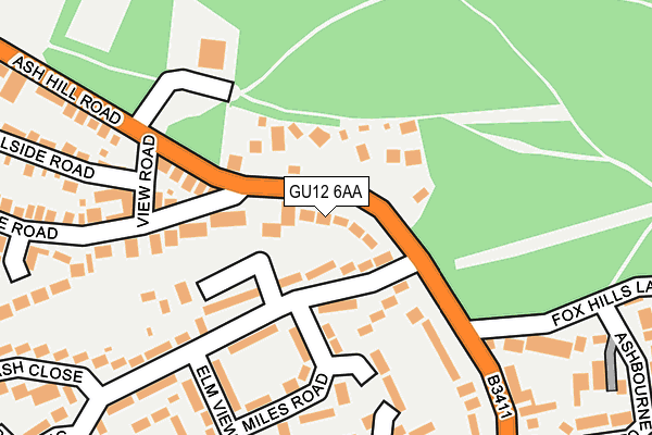 GU12 6AA map - OS OpenMap – Local (Ordnance Survey)