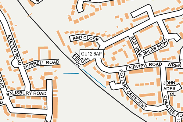 GU12 6AP map - OS OpenMap – Local (Ordnance Survey)