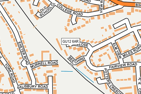 GU12 6AR map - OS OpenMap – Local (Ordnance Survey)