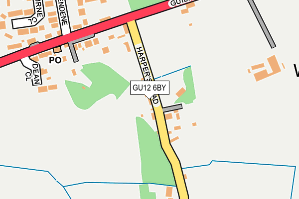 GU12 6BY map - OS OpenMap – Local (Ordnance Survey)