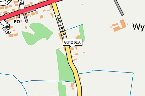 GU12 6DA map - OS OpenMap – Local (Ordnance Survey)