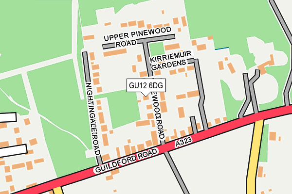 GU12 6DG map - OS OpenMap – Local (Ordnance Survey)