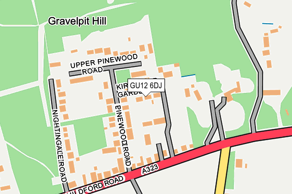 GU12 6DJ map - OS OpenMap – Local (Ordnance Survey)