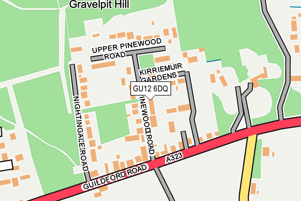 GU12 6DQ map - OS OpenMap – Local (Ordnance Survey)