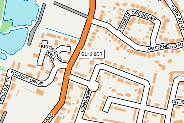 GU12 6DR map - OS OpenMap – Local (Ordnance Survey)