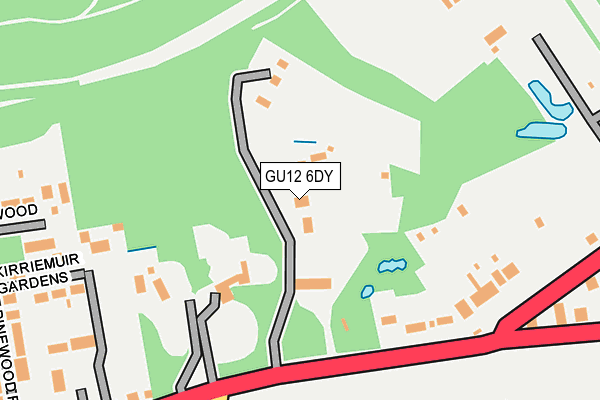 GU12 6DY map - OS OpenMap – Local (Ordnance Survey)