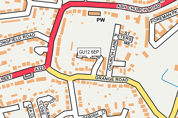 GU12 6EP map - OS OpenMap – Local (Ordnance Survey)