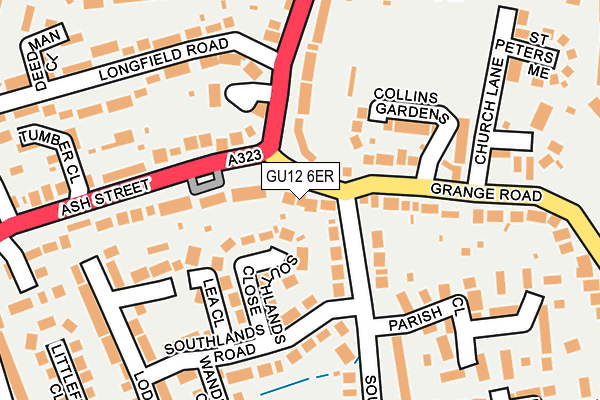 GU12 6ER map - OS OpenMap – Local (Ordnance Survey)