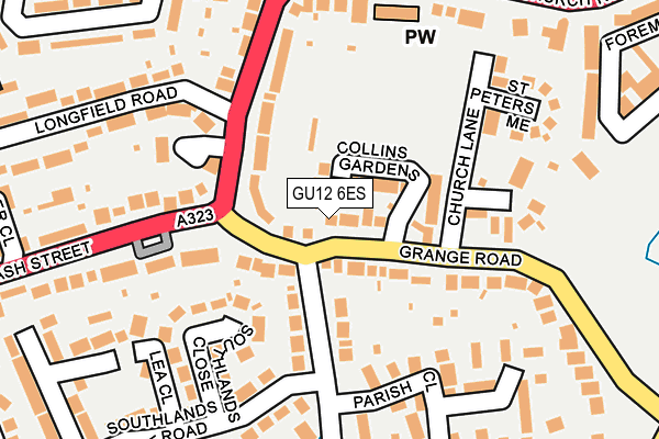 GU12 6ES map - OS OpenMap – Local (Ordnance Survey)