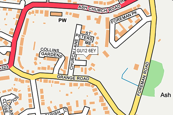 GU12 6EY map - OS OpenMap – Local (Ordnance Survey)