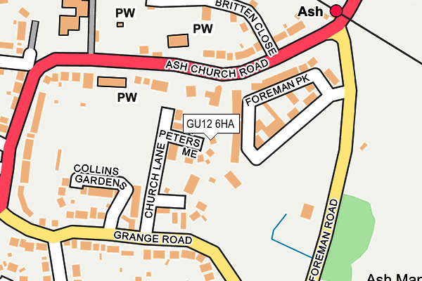 GU12 6HA map - OS OpenMap – Local (Ordnance Survey)